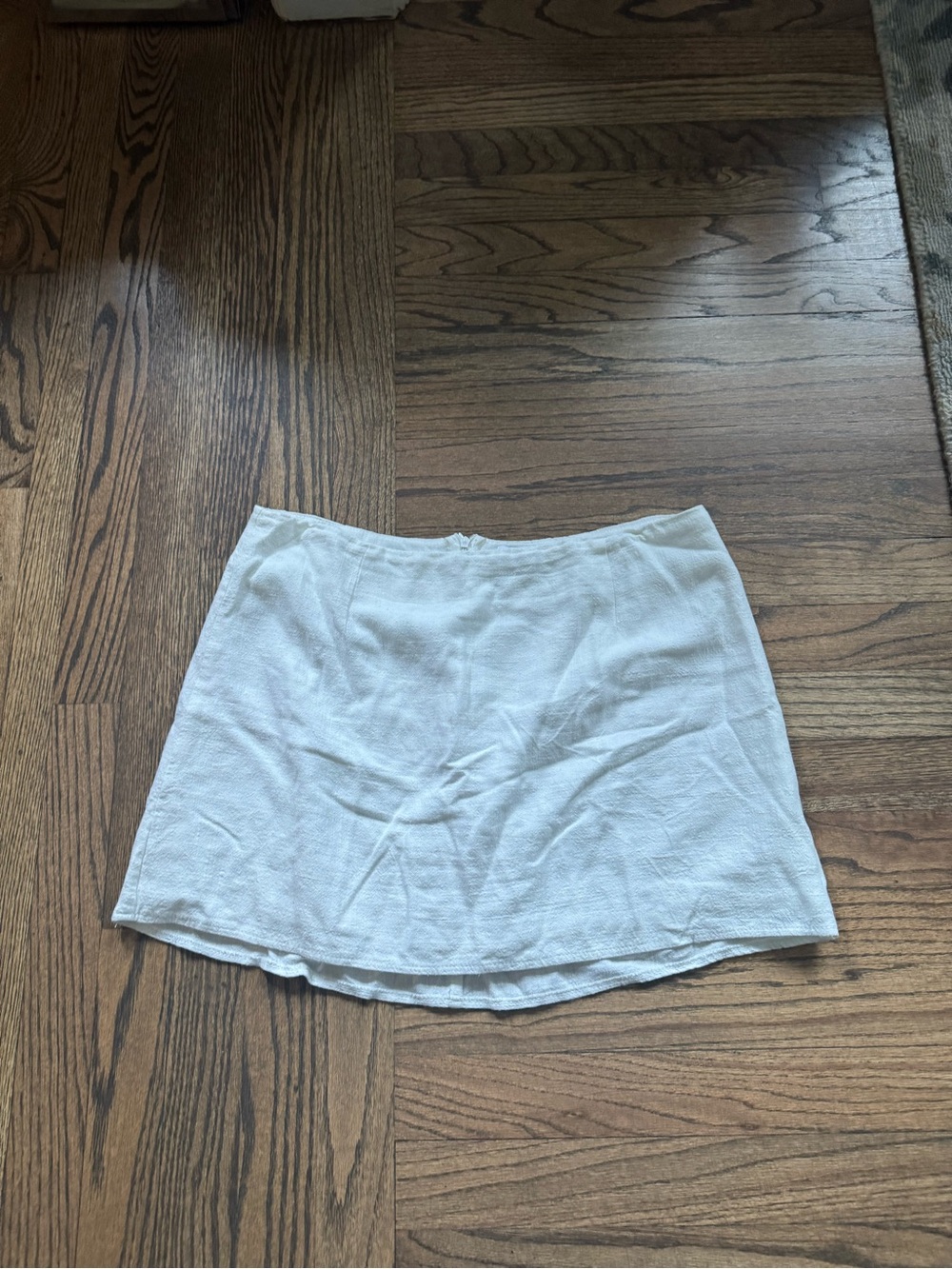 Princess Polly White Linen-Blend Mini Skirt